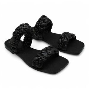 Guess Black Slip on Slide Sandals